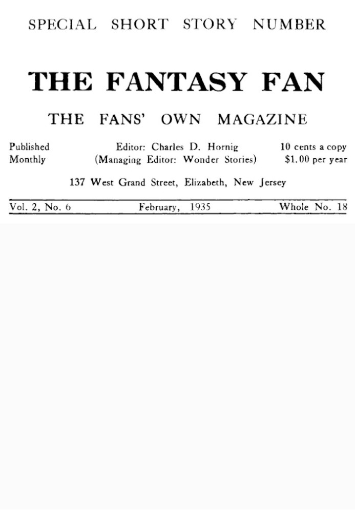 The Fantasy Fan, том 2, номер 6, лютий 1935 р. Власний журнал The Fan's Own Magazine