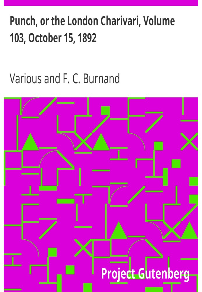 Панч, або Лондонський чаріварі, том 103, 15 жовтня 1892 р