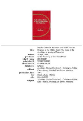 Muslim-Christian Relations and Inter-Christian Rivalries in the Middle East - The Case of the Jacobites in an Age of Transiti