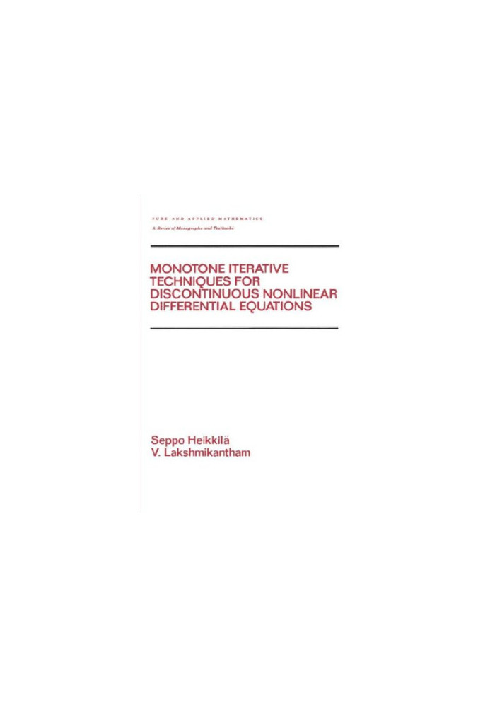 Monotone iterative techniques for discontinuous nonlinear differential equations