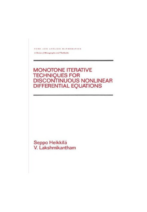 Monotone iterative techniques for discontinuous nonlinear differential equations