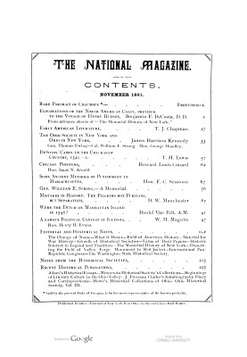 The National Magazine, Vol. XV, No. 1, November 1891