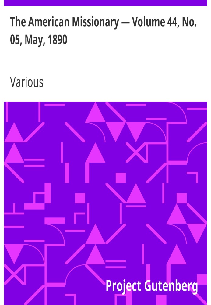 Американський місіонер — том 44, № 05, травень 1890 р
