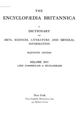 Encyclopedia Britannica - A dictionary of arts, sciences, literature and general information 11 ed. in 29 v. Volume 17 Lord C