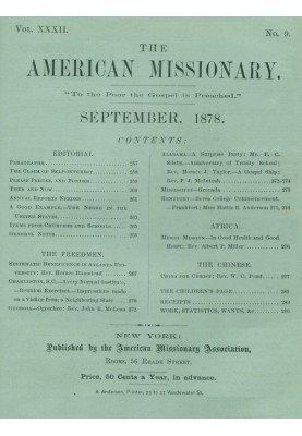 The American Missionary — Volume 32, No. 09, September, 1878