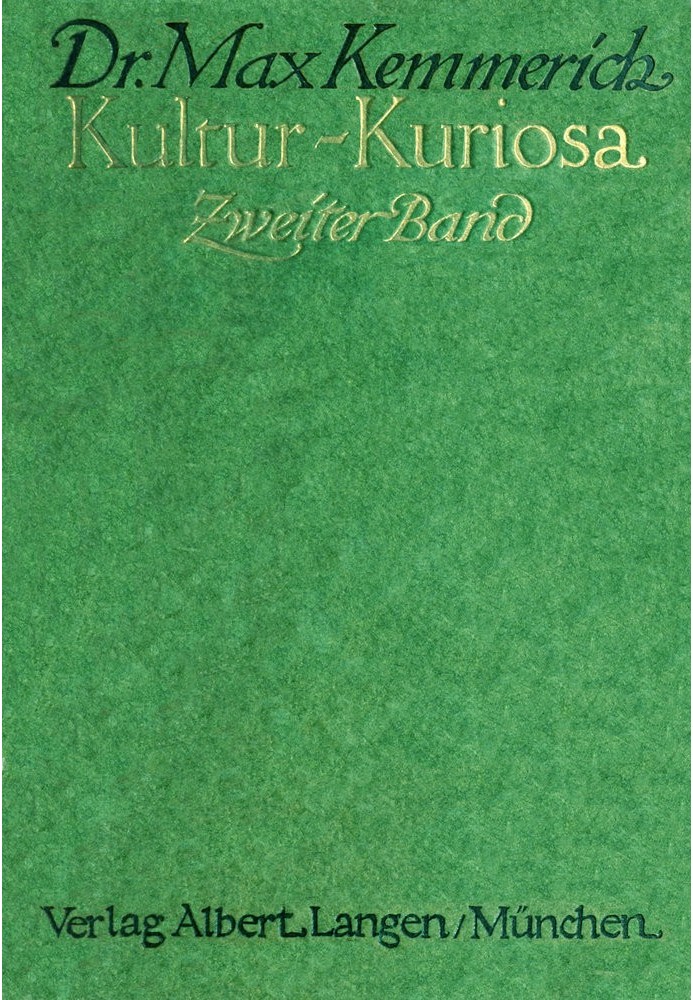 Cultural Curiosities, Second Volume