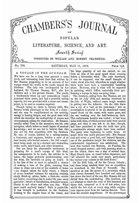 Chambers's Journal of Popular Literature, Science, and Art, No. 750, May 11, 1878