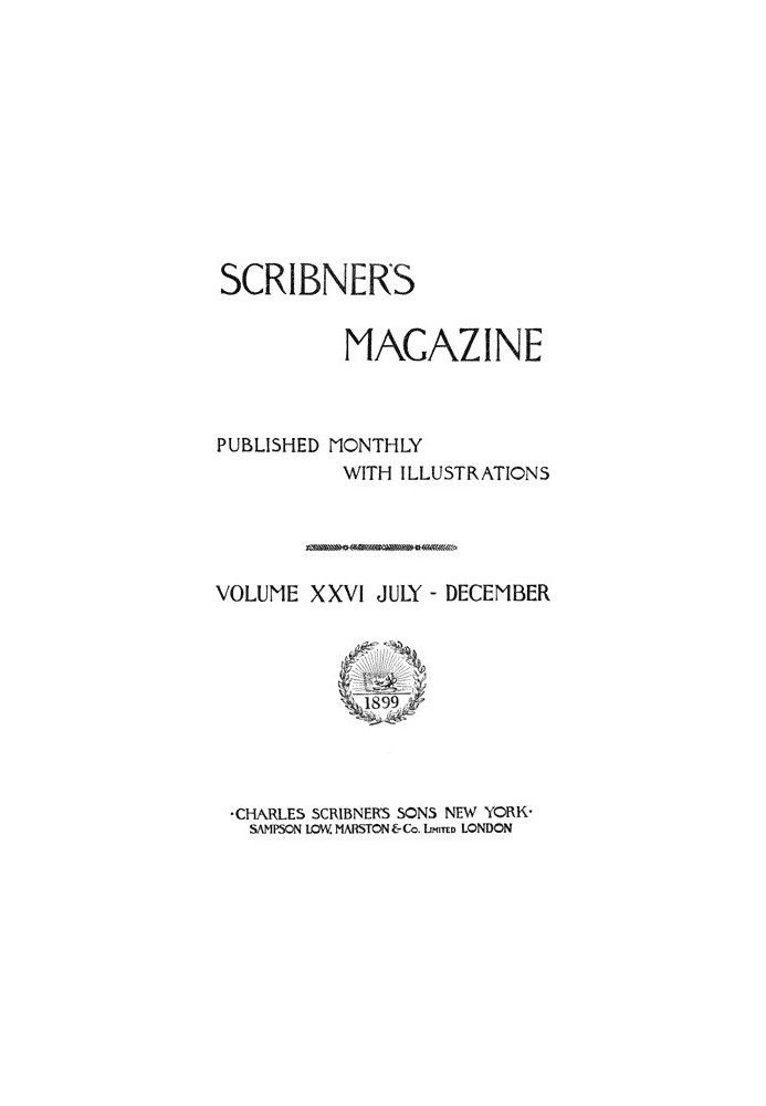 Журнал Scribner's, том 26, серпень 1899 р