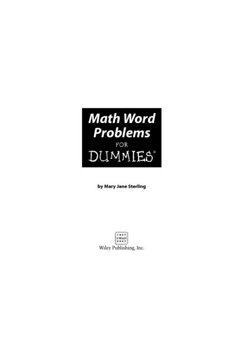 Math Word Problems for Dummies