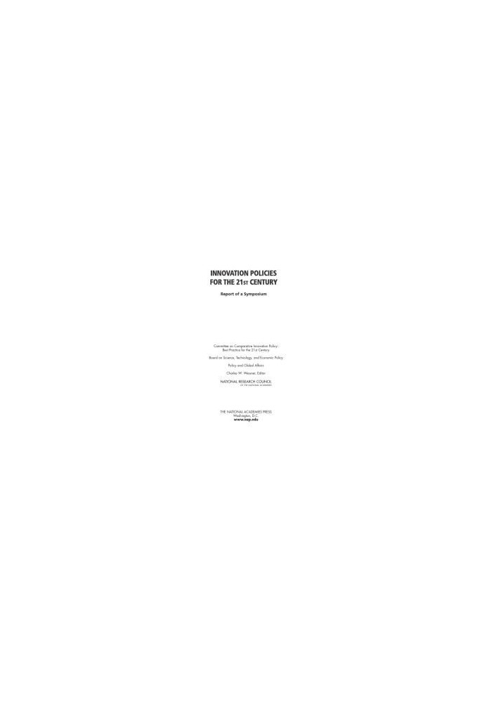 Innovation Policies for the 21st Century: Report of a Symposium