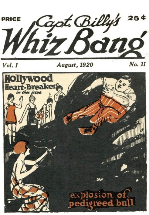 Captain Billy's Whiz Bang, Том 1, № 11, серпень, 1920 Американський журнал дотепності, гумору та філософії