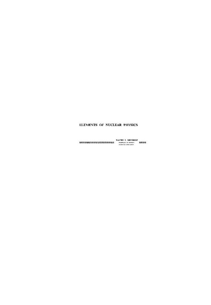 Elements of nuclear physics