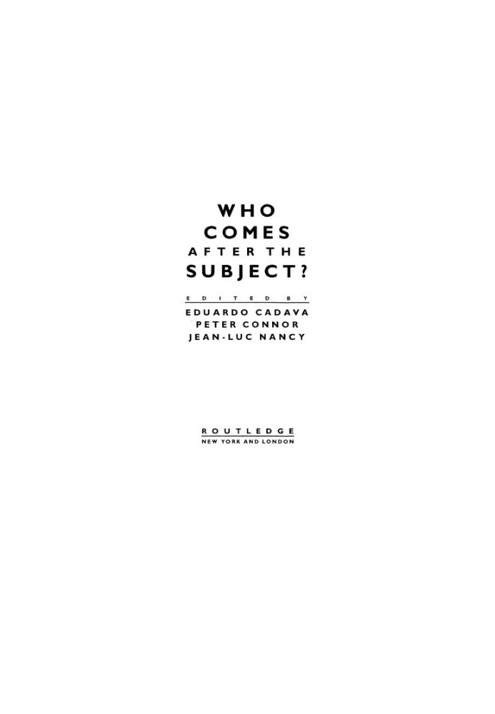Who Comes After the Subject?