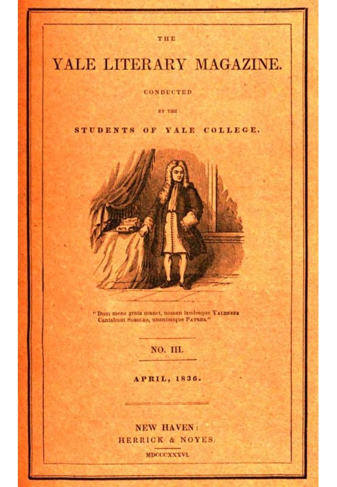 Єльський літературний журнал (том I, № 3, квітень 1836 р.)