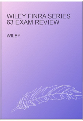 Wiley FINRA Series 63 Exam Review