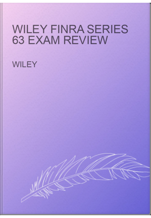 Wiley FINRA Series 63 Exam Review