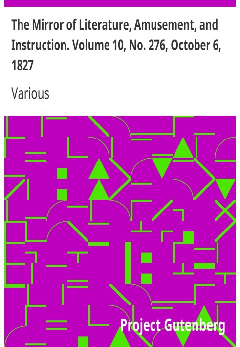 Дзеркало літератури, розваг і навчання. Том 10, № 276, 6 жовтня 1827 р
