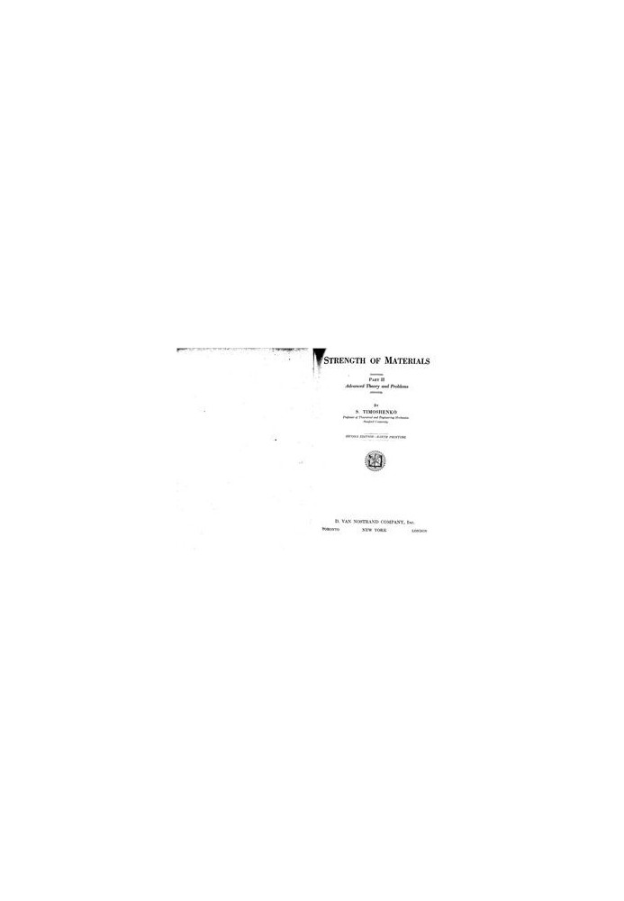 Strength Of Materials. Parts II