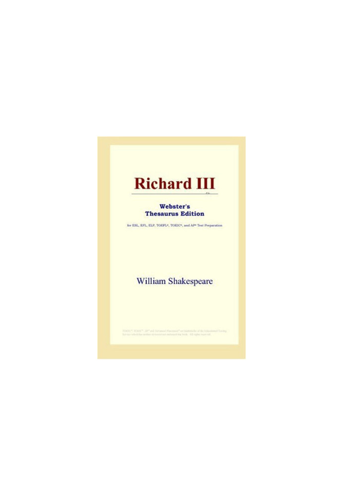 Richard III (Webster's Thesaurus Edition)