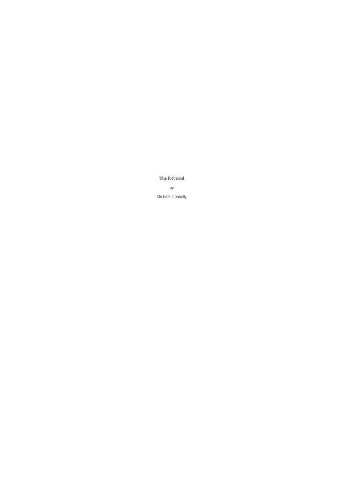 [Harry Bosch 16] • Reversal