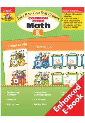 Take It to Your Seat Math Centers, Grade K