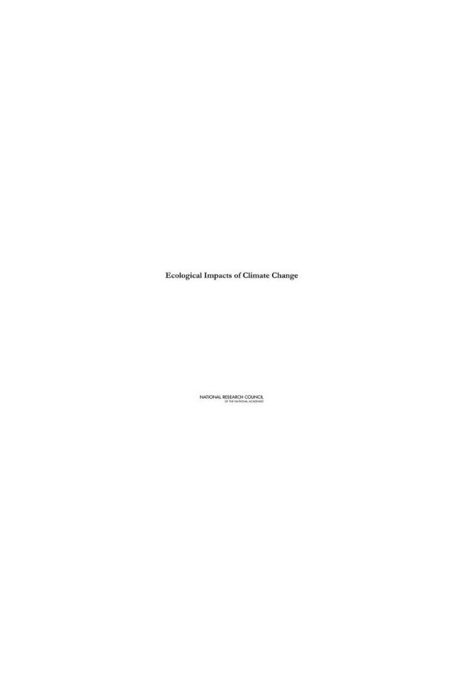 Ecological Impacts of Climate Change.