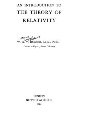 Introduction to the Theory of Relativity