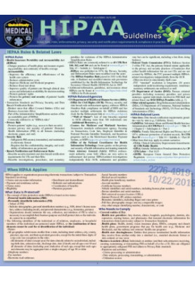 HIPAA Guidelines: a QuickStudy Laminated Reference Guide