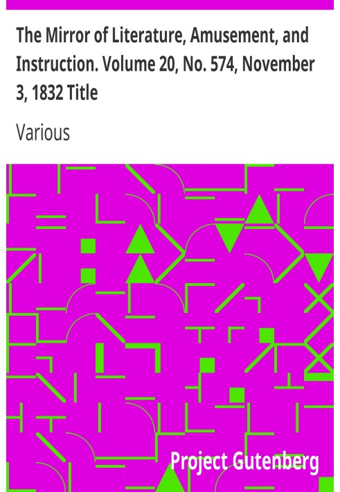 Дзеркало літератури, розваг і навчання. Том 20, № 574, 3 листопада 1832 р. Заголовок