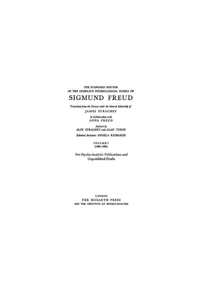 The standard edition of the complete psychological works of Sigmund Freud