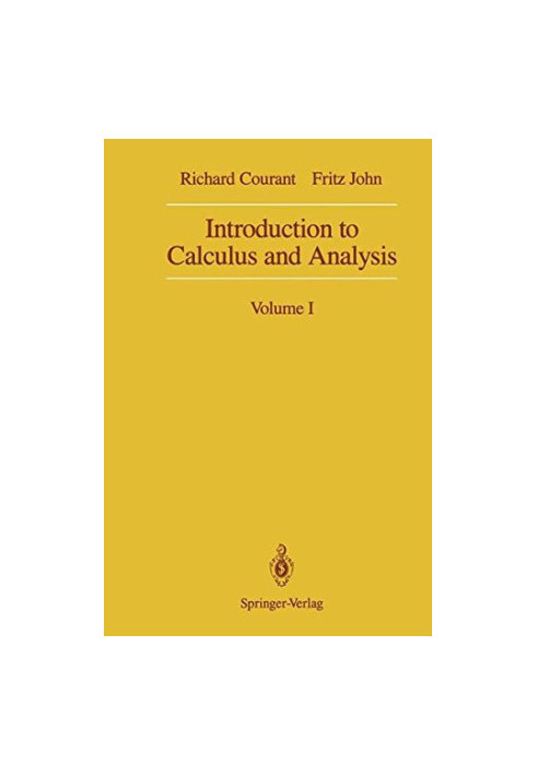 Introduction to Calculus and Analysis, Volume I