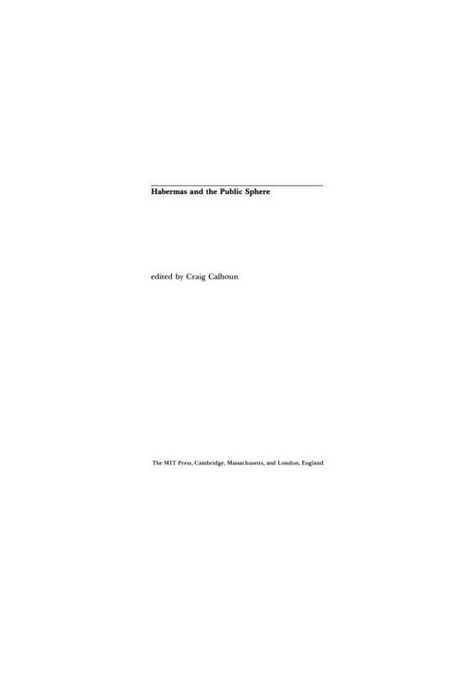 Habermas and the public sphere