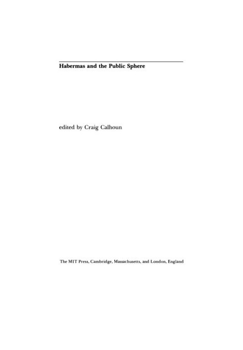 Habermas and the public sphere