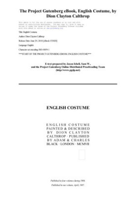 The Project Gutenberg eBook of English Costume, by Dion Clayton Calthrop
