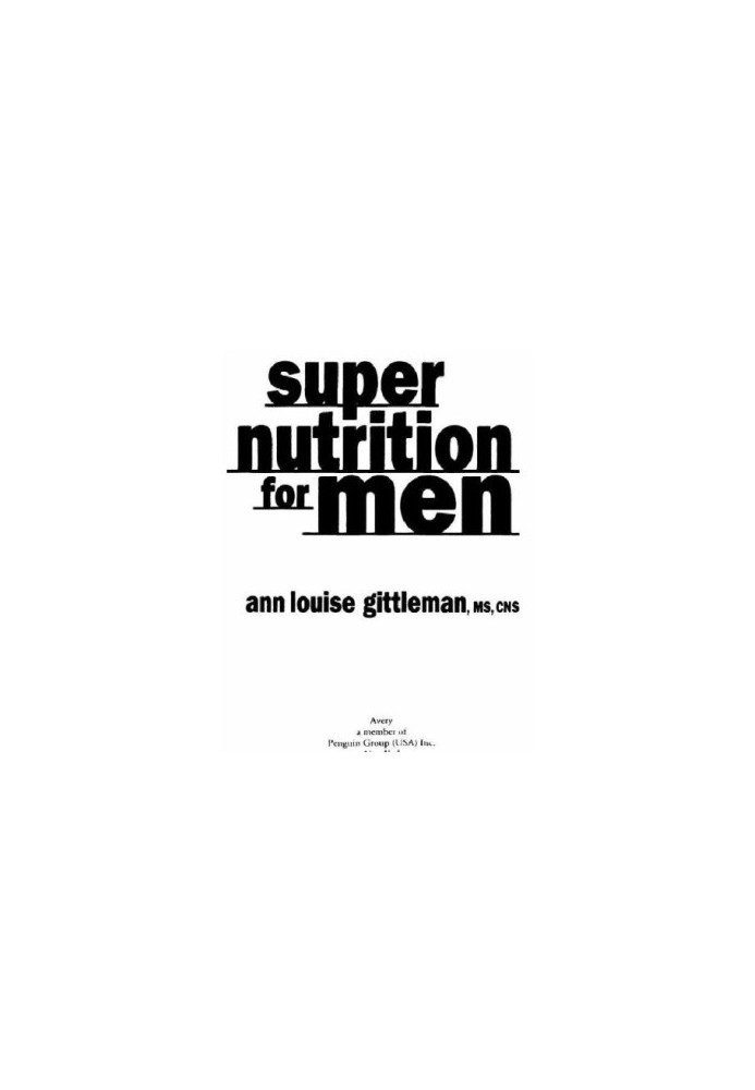 Super Nutrition for Men