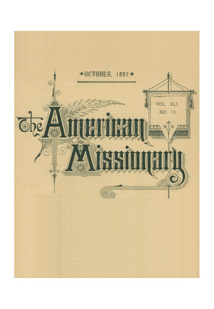 Американський місіонер — том 41, № 10, жовтень 1887 р