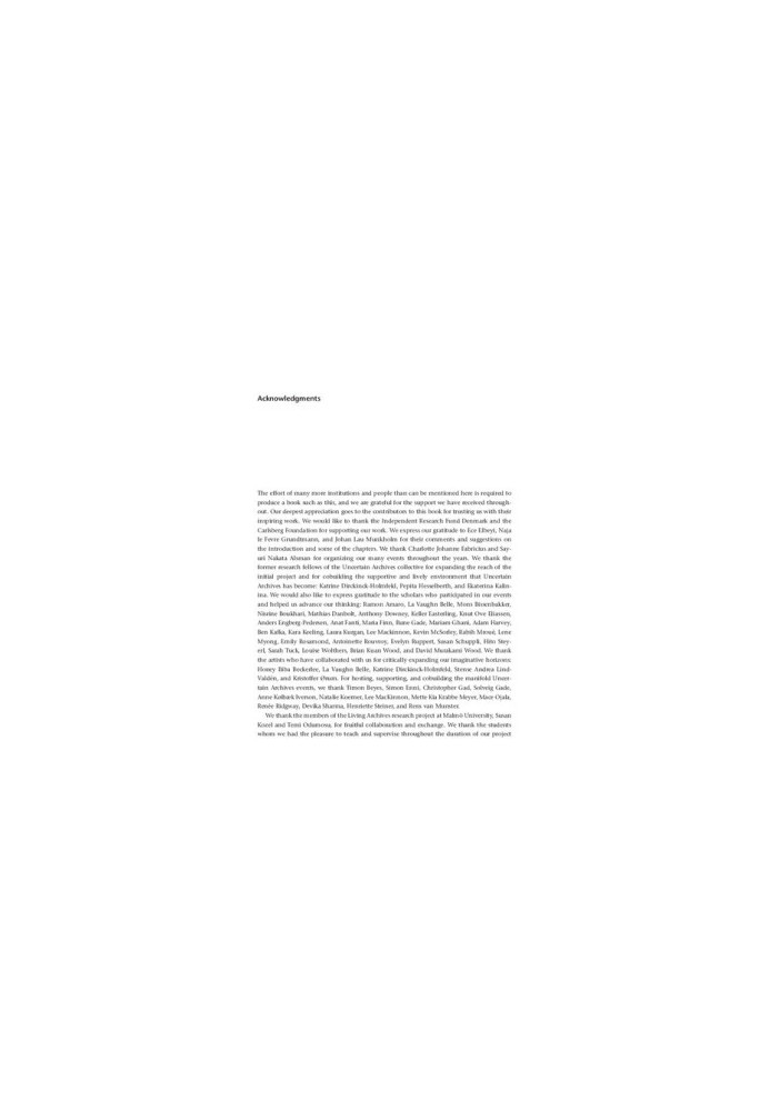 Uncertain Archives: Critical Keywords for Big Data