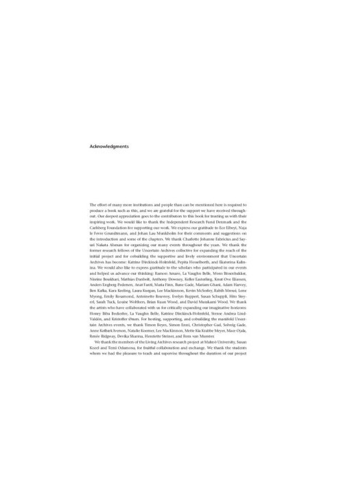 Uncertain Archives: Critical Keywords for Big Data