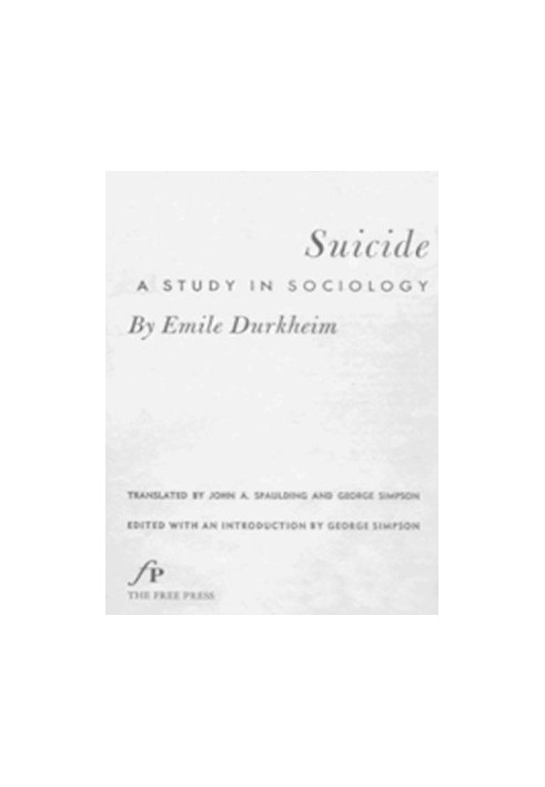 Suicide: A Study in Sociology