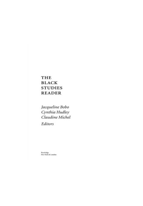 The Black Studies Reader