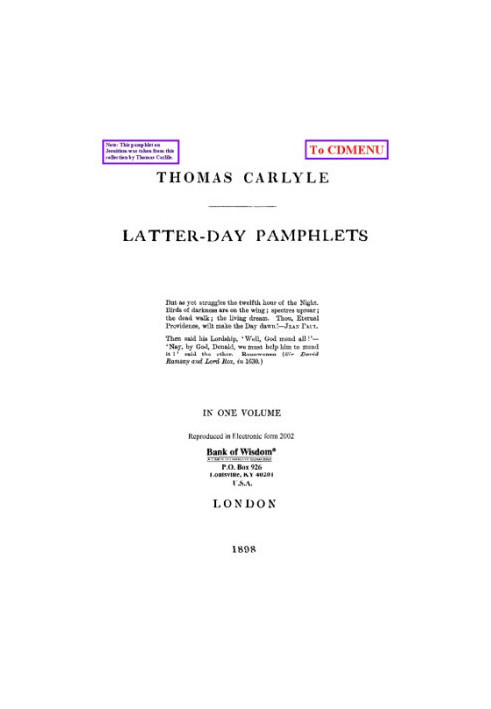 Jesuitism, from Latter-Day Pamphlets