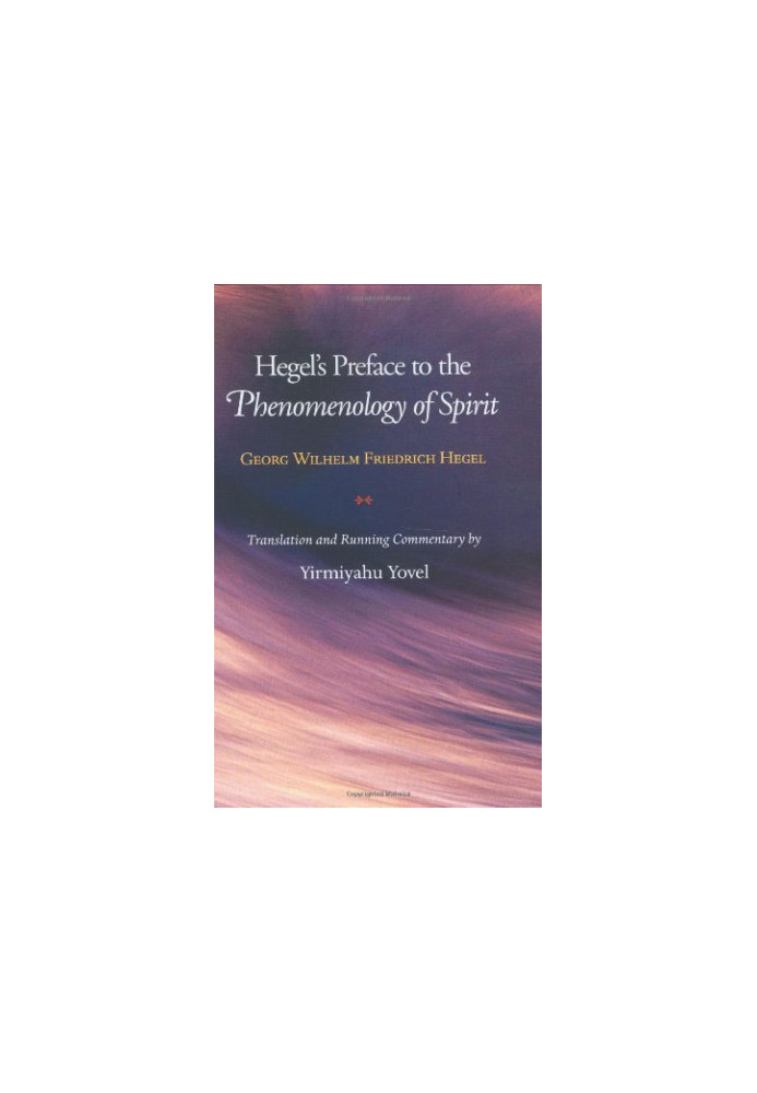 Preface to the ’’Phenomenology of Spirit’’