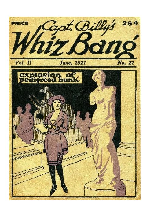 Captain Billy's Whiz Bang, Vol. 2, № 21, червень 1921 р. Американський журнал дотепності, гумору та філософії