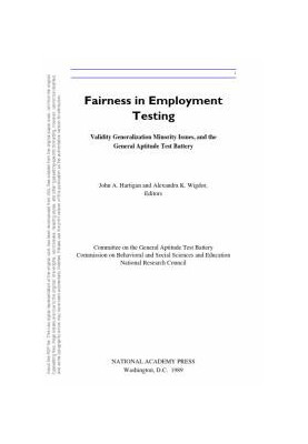 Fairness in Employment Testing : Validity Generalization, Minority Issues, and the General Aptitude Test Battery
