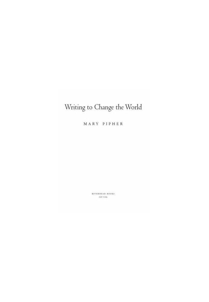 Writing to Change the World