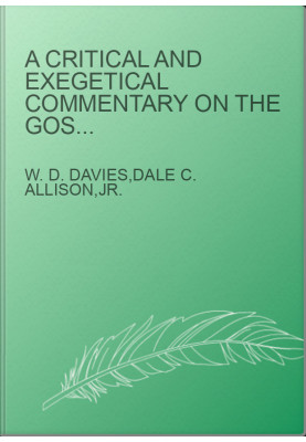A Critical and Exegetical Commentary on the Gospel According to Saint Matthew Volume I: Introduction and Commentary on Matthe