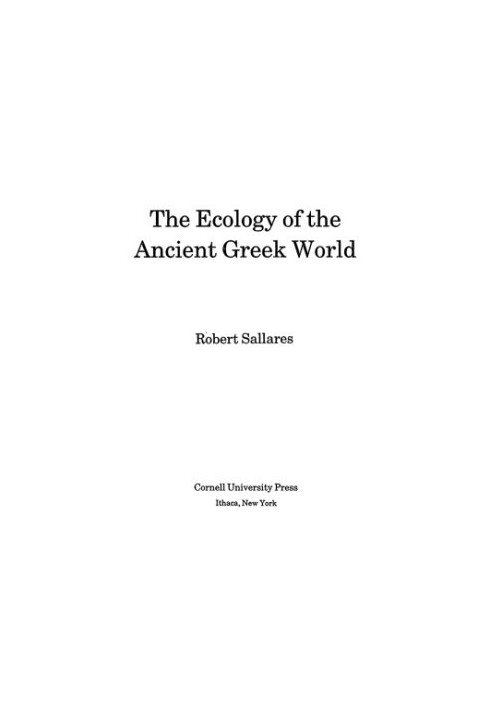 The Ecology of the Ancient Greek World