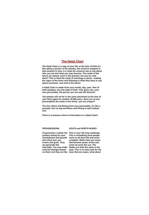 The Natal Chart (Astrology)
