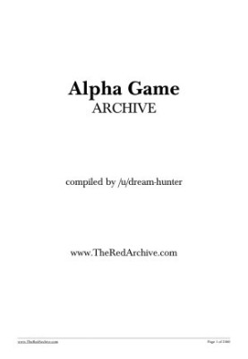 Alpha Game Blog Writings