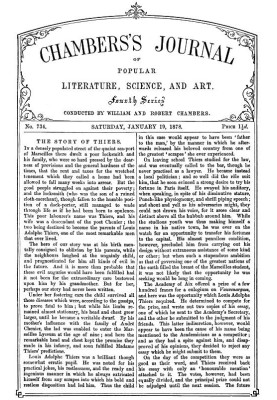 Chambers's Journal of Popular Literature, Science, and Art, No. 734, January 19, 1878